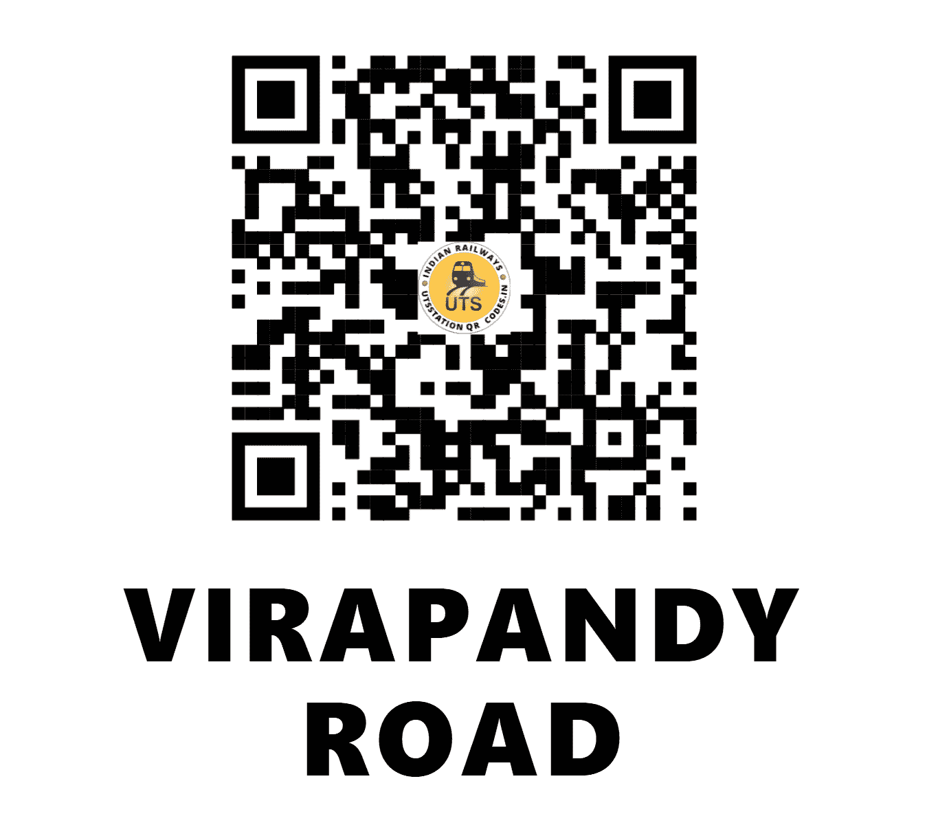 UTS QR Code for VIRAPANDY ROAD - VRPD - SR (TAMIL NADU)